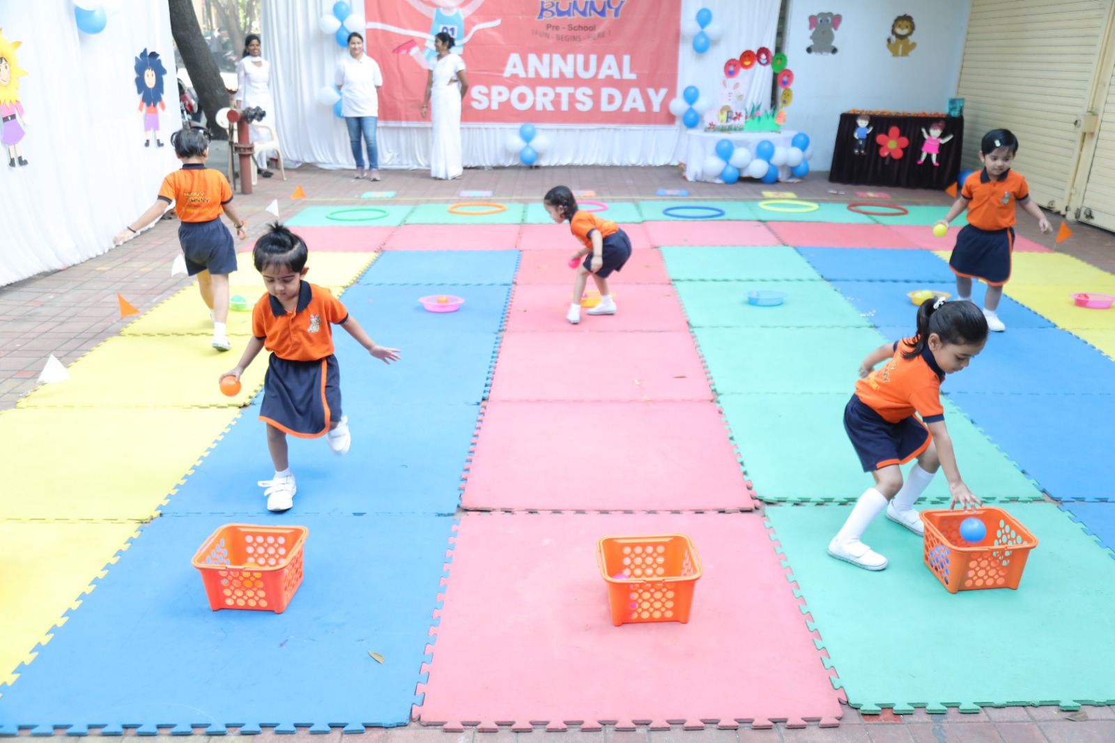 Students participating in sports